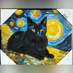 Void Kitty + Starry Night Wall Art